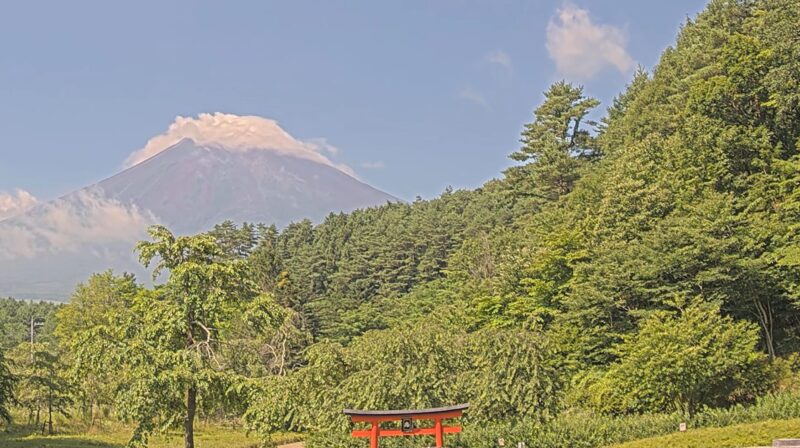 忍野しのびの里富士山ライブカメラ 山梨県忍野村忍草 ライブカメラDB