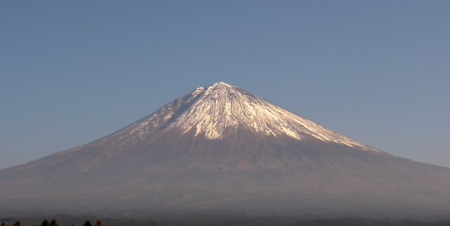 富士カプセル本社屋上から富士山
