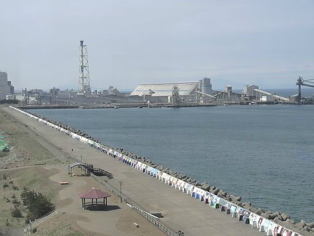 はまなす展望台から能代火力発電所・はまなす画廊・能代ロケット実験場・能代風力発電所・はまなす画廊・岸壁