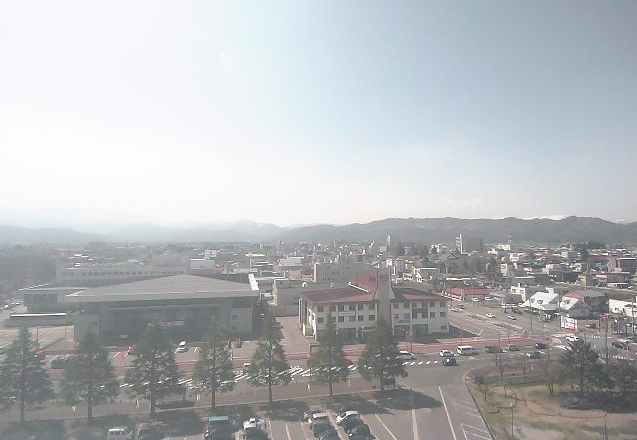 米沢市役所屋上から米沢市内