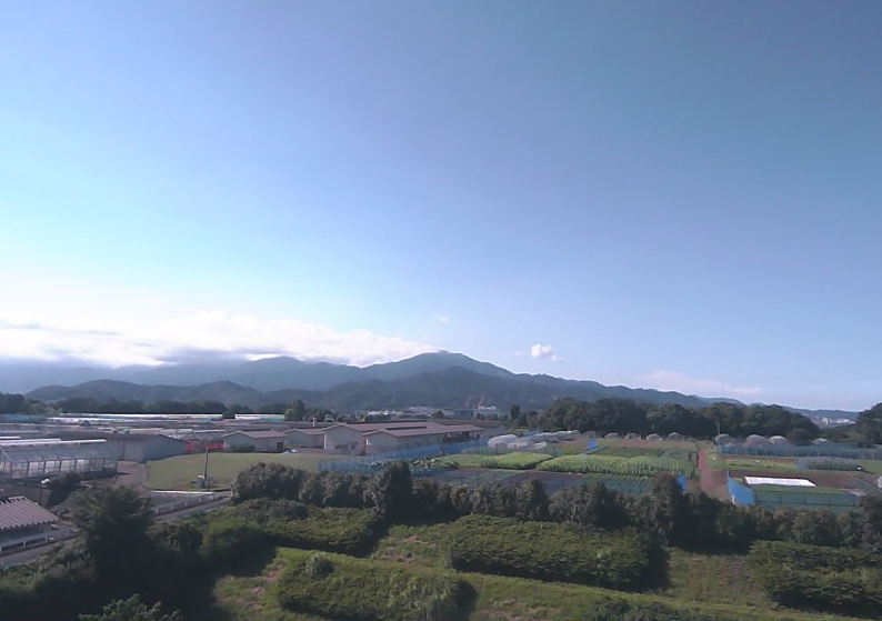 神奈川県農業技術センターから大山が見えるライブカメラ。