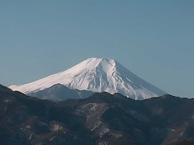 大月エコの里から富士山