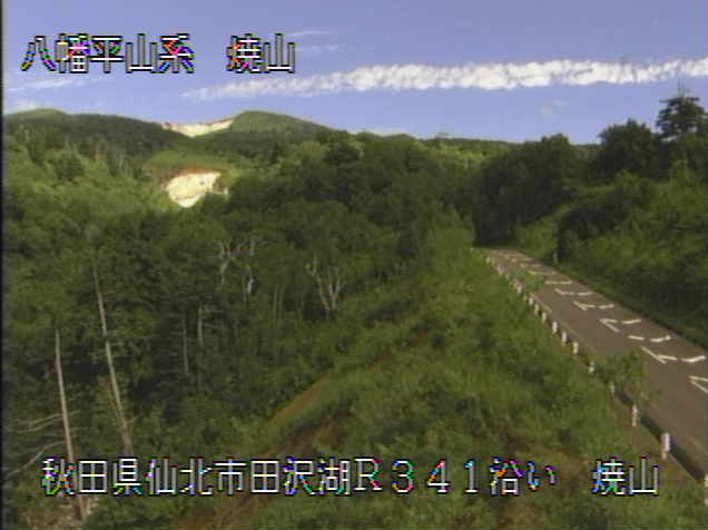 秋田焼山から八幡平山系(秋田県側)が見えるライブカメラ。