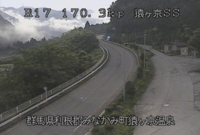 国道17号猿ヶ京スノーステーションライブカメラ(群馬県みなかみ町猿ヶ京温泉)
