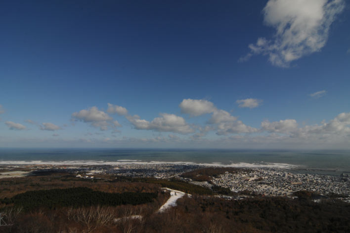 オホーツクスカイタワーからオホーツク海・紋別市内