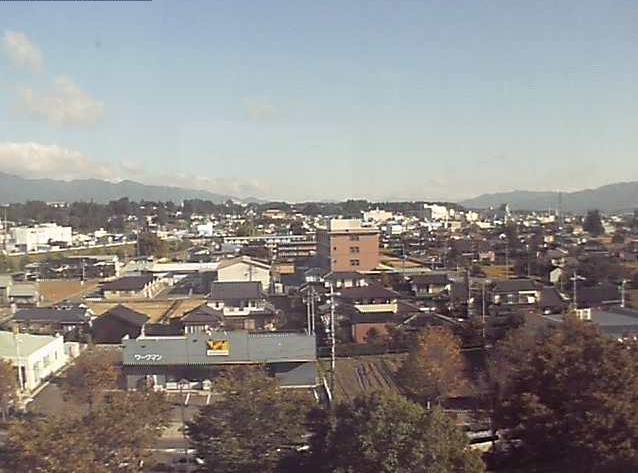 伊那市役所本庁舎5階から伊那市北西方面