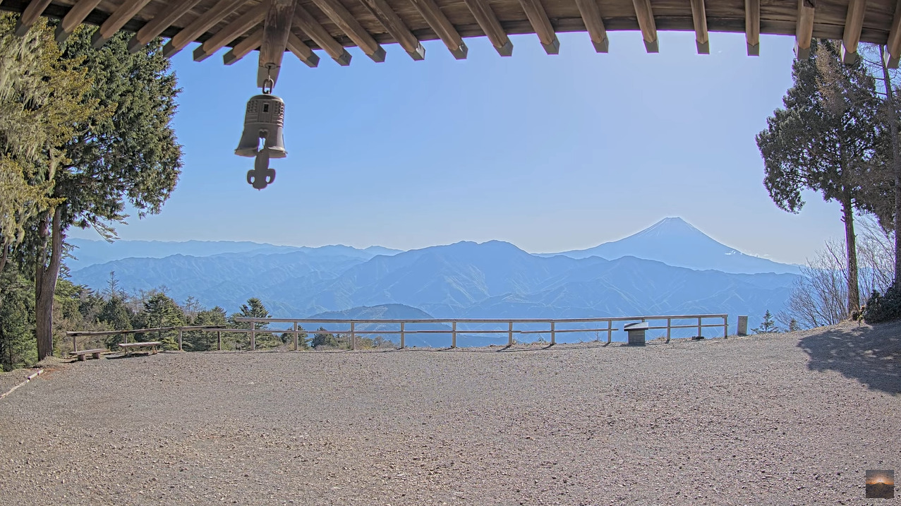 七面山山頂富士山ライブカメラ(山梨県早川町雨畑)