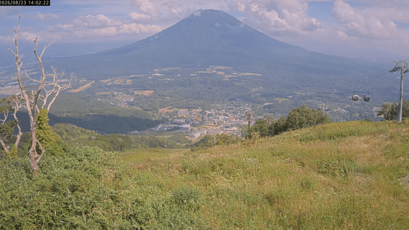 2026年8月23日 夏のニセコ東急グランヒラフエースヒルエース第3リフト山麓駅舎からの羊蹄山