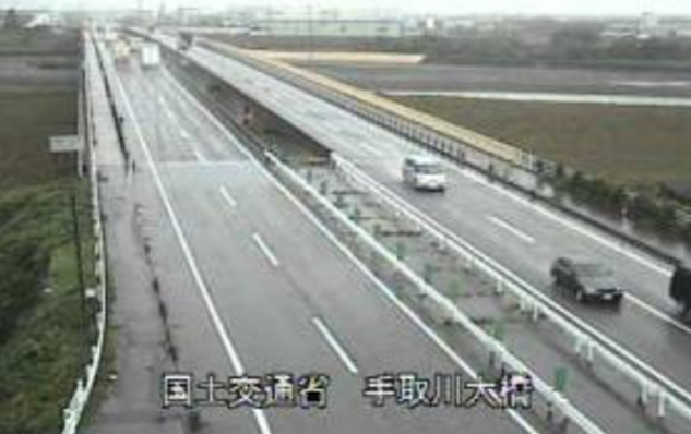 手取川大橋から国道8号・手取川