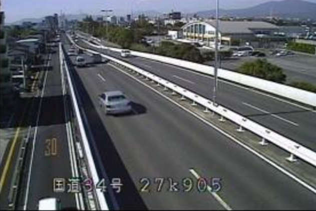 高木瀬高架橋から国道34号