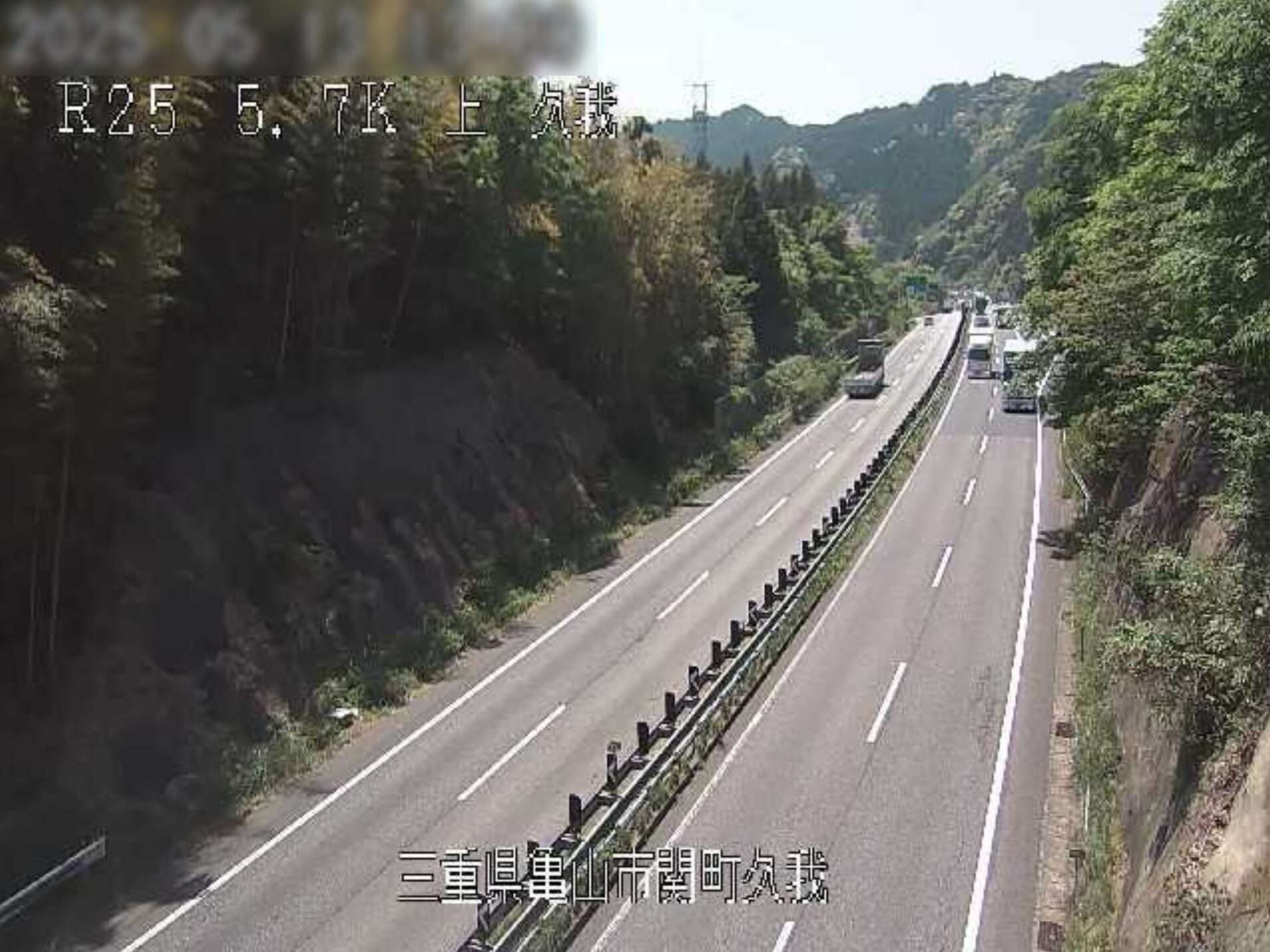 名阪国道久我ライブカメラ(三重県亀山市関町久我)