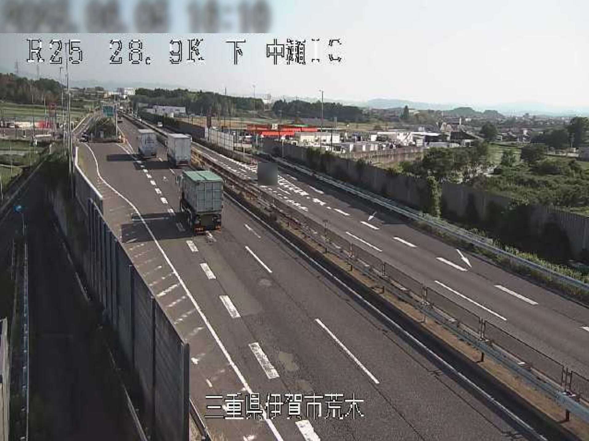 名阪国道中瀬インターチェンジライブカメラ(三重県伊賀市荒木)