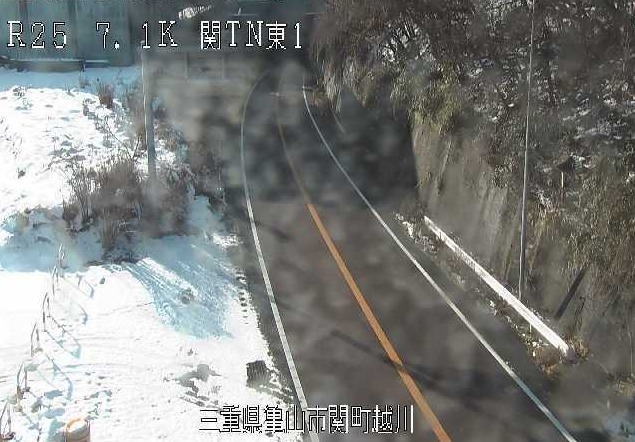 名阪国道関トンネル東第1ライブカメラ(三重県亀山市関町越川)