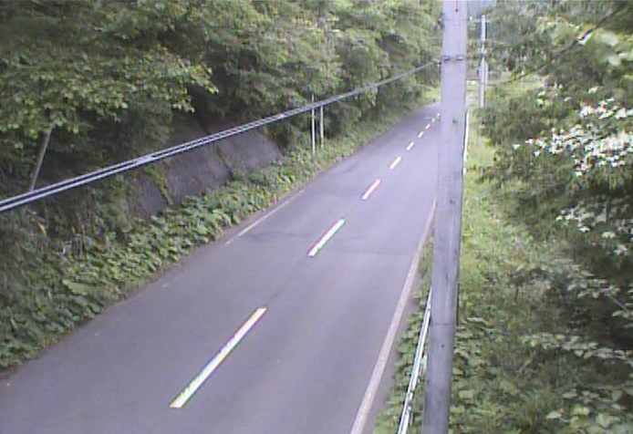餅転から岩手県道49号栗駒平泉線(一関から衣川方面)が見えるライブカメラ。
