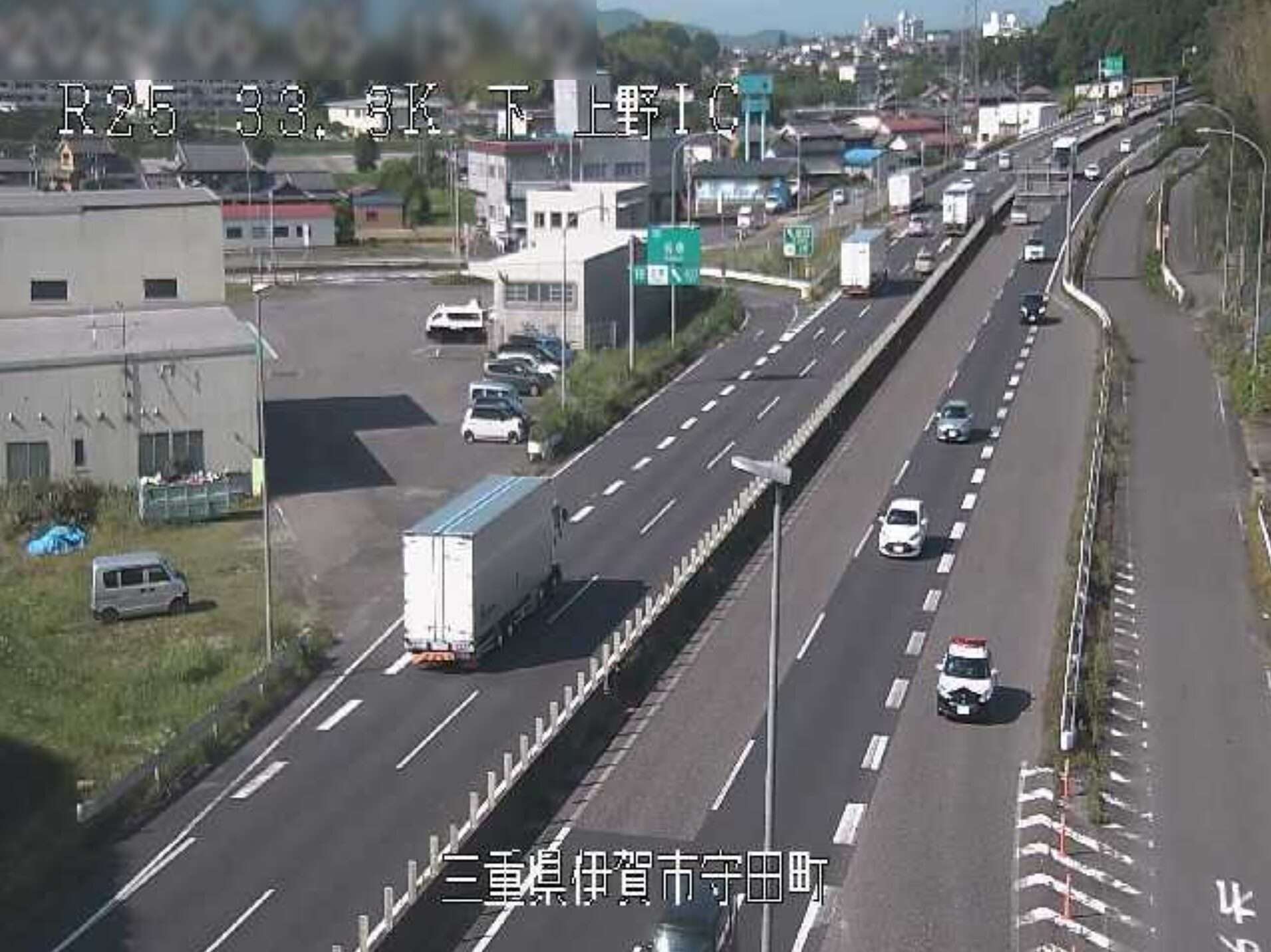 名阪国道上野インターチェンジライブカメラ(三重県伊賀市守田町)