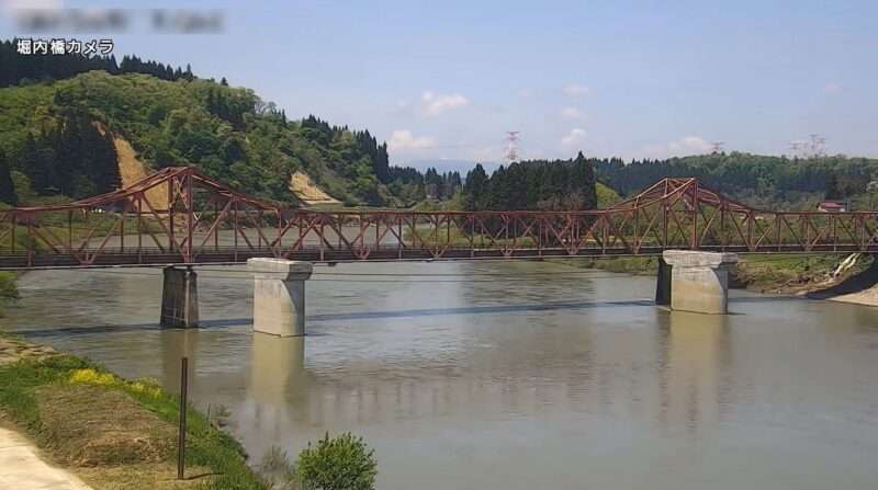 最上川堀内橋上流左岸ライブカメラ(山形県舟形町堀内)