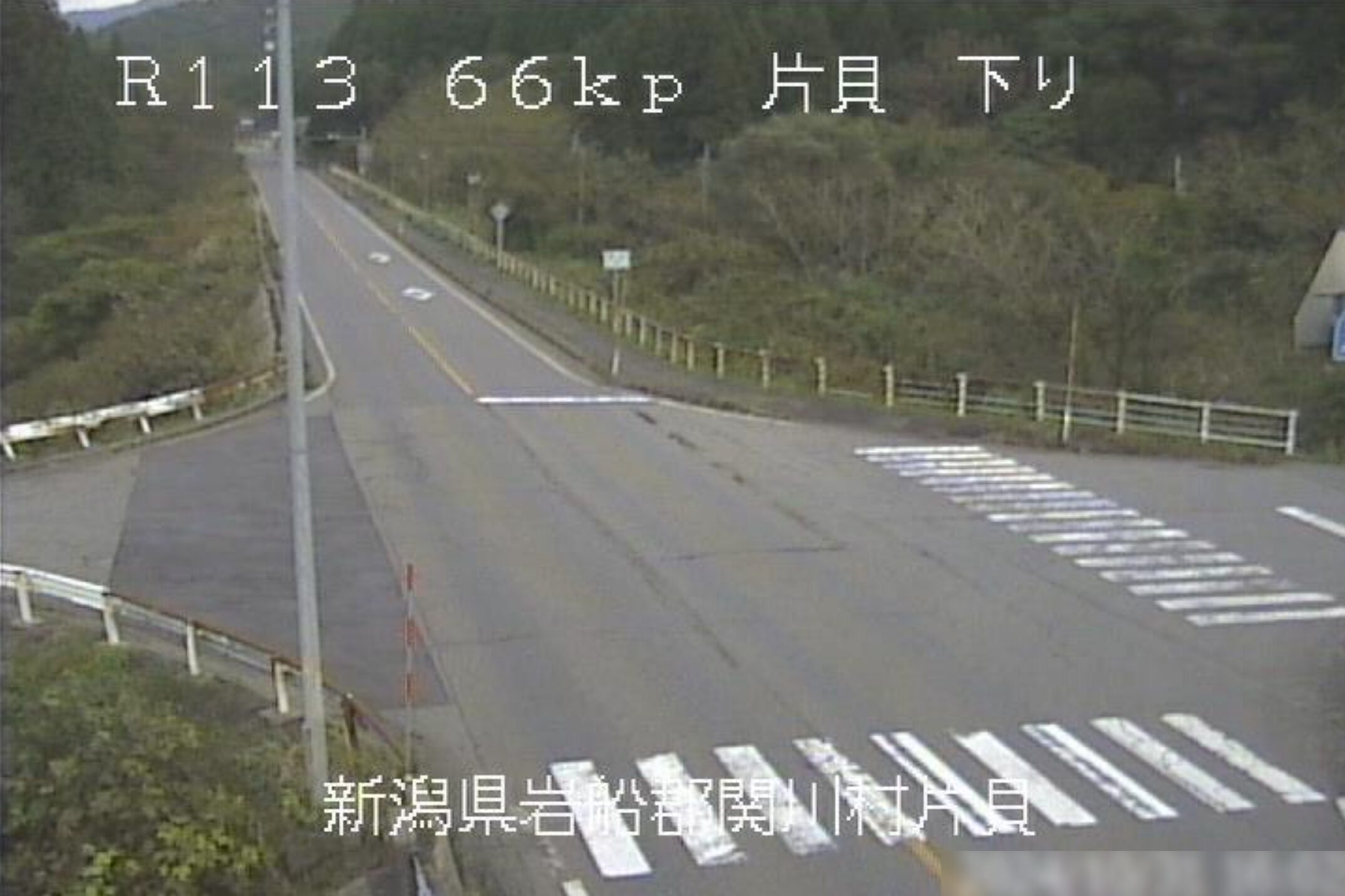 国道113号片貝ライブカメラ(新潟県関川村片貝)