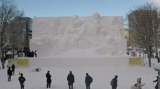 さっぽろ雪まつり2020UHBファミリーランド大雪像ライブカメラ(北海道札幌市中央区)
