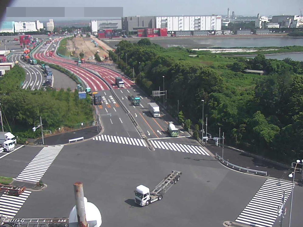 大井埠頭野鳥公園東交差点城南島方面ライブカメラ(東京都大田区東海)
