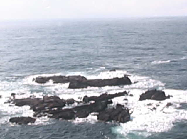 沢崎鼻灯台から大島沖合・神子岩・内岬漁港・日本海