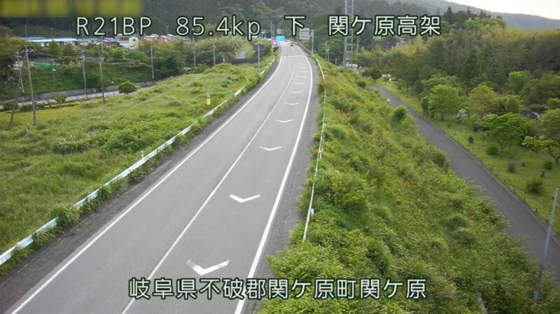 国道21号関ケ原高架ライブカメラ(岐阜県関ケ原町関ケ原)