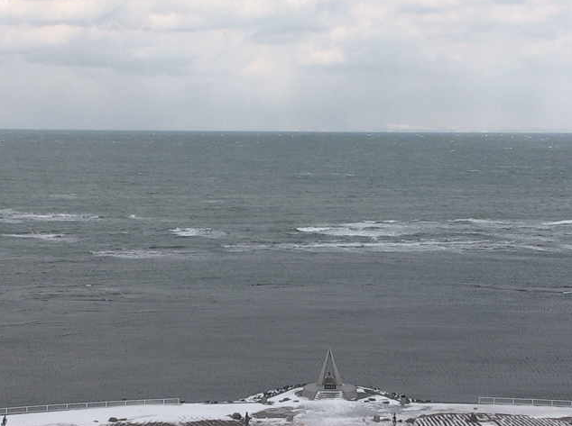 宗谷岬灯台からオホーツク海・宗谷海峡・流氷