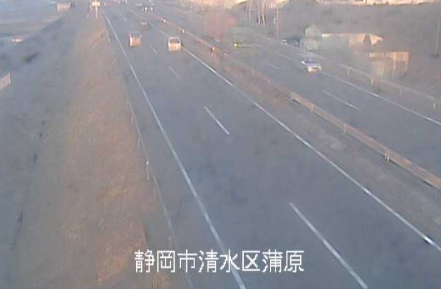 放水路橋から国道1号(富士由比バイパス)