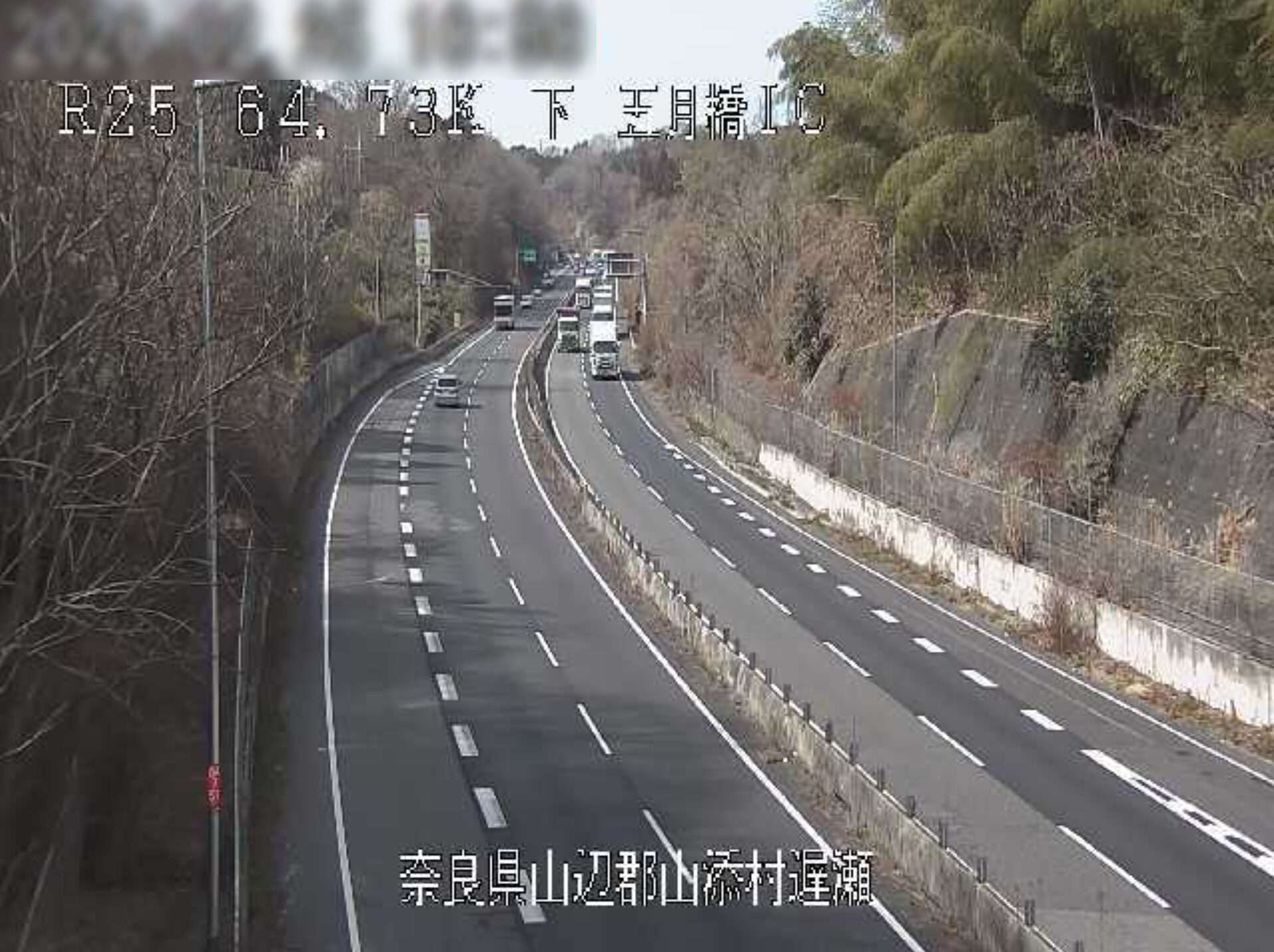 名阪国道五月橋インターチェンジライブカメラ(奈良県山添村遅瀬)