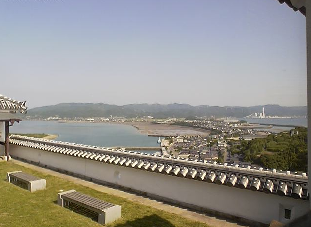 熊本県富岡ビジターセンターから苓北町市街・天草灘・富岡湾
