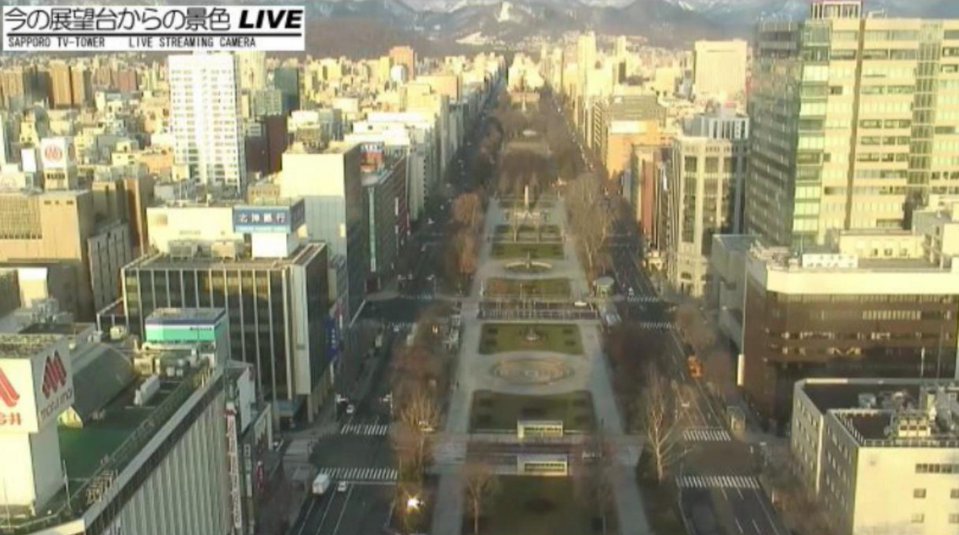 さっぽろテレビ塔展望台から大通公園
