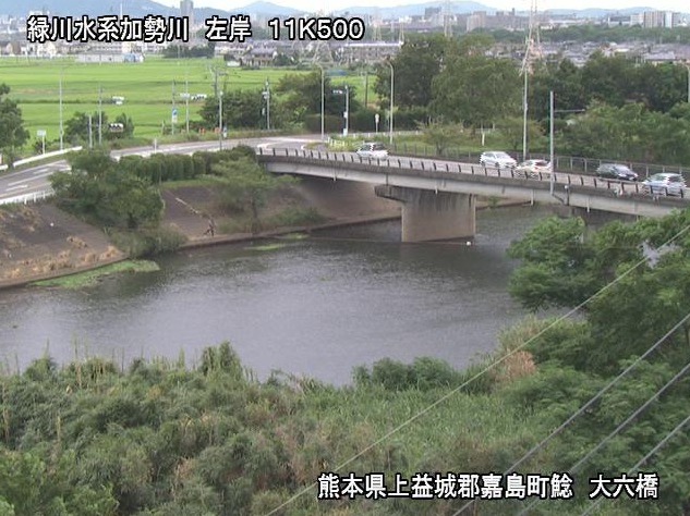 加勢川大六橋ライブカメラ(熊本県嘉島町鯰)