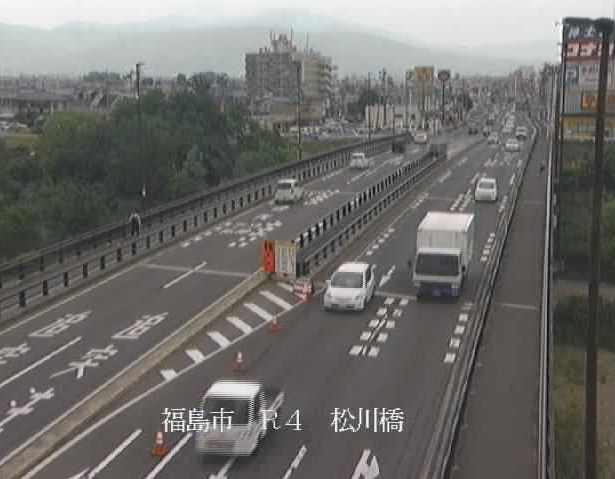 松川橋右岸から国道4号が見えるライブカメラ。