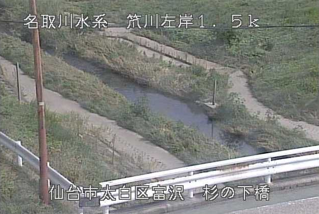 笊川杉の下橋ライブカメラは、宮城県仙台市太白区の杉の下橋に設置された笊川が見えるライブカメラです。