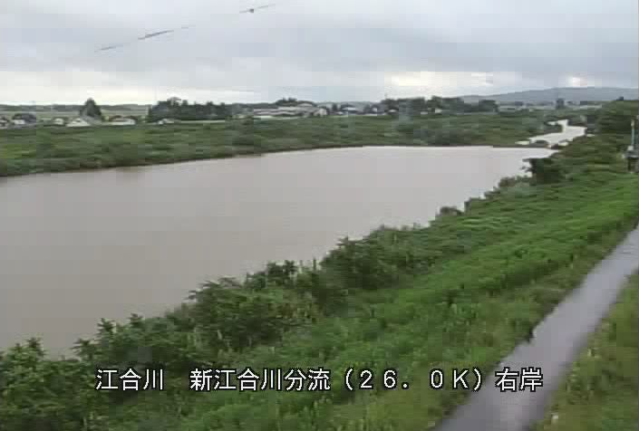 江合川新江合川分流ライブカメラは、宮城県大崎市古川渕尻の新江合川分流に設置された江合川が見えるライブカメラです。