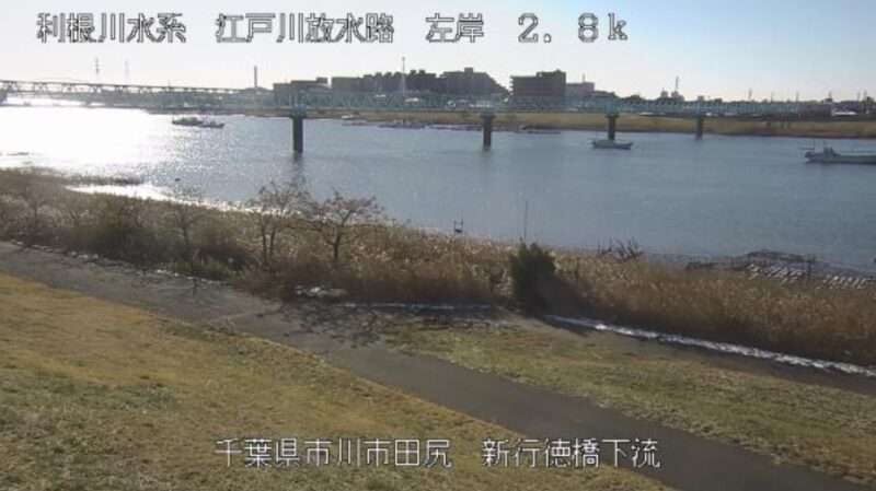 江戸川新行徳橋下流ライブカメラ(千葉県市川市田尻)