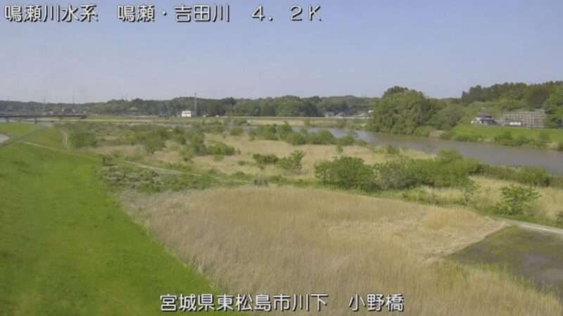 鳴瀬川小野橋上流ライブカメラ(宮城県東松島市川下)
