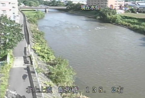北上川館坂橋水位観測所ライブカメラは、岩手県盛岡市北夕顔瀬町の館坂橋水位観測所に設置された北上川が見えるライブカメラです。