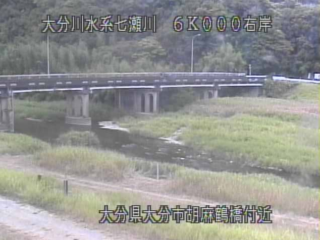 七瀬川胡麻鶴橋ライブカメラは、大分県大分市廻栖野の胡麻鶴橋に設置された七瀬川が見えるライブカメラです。