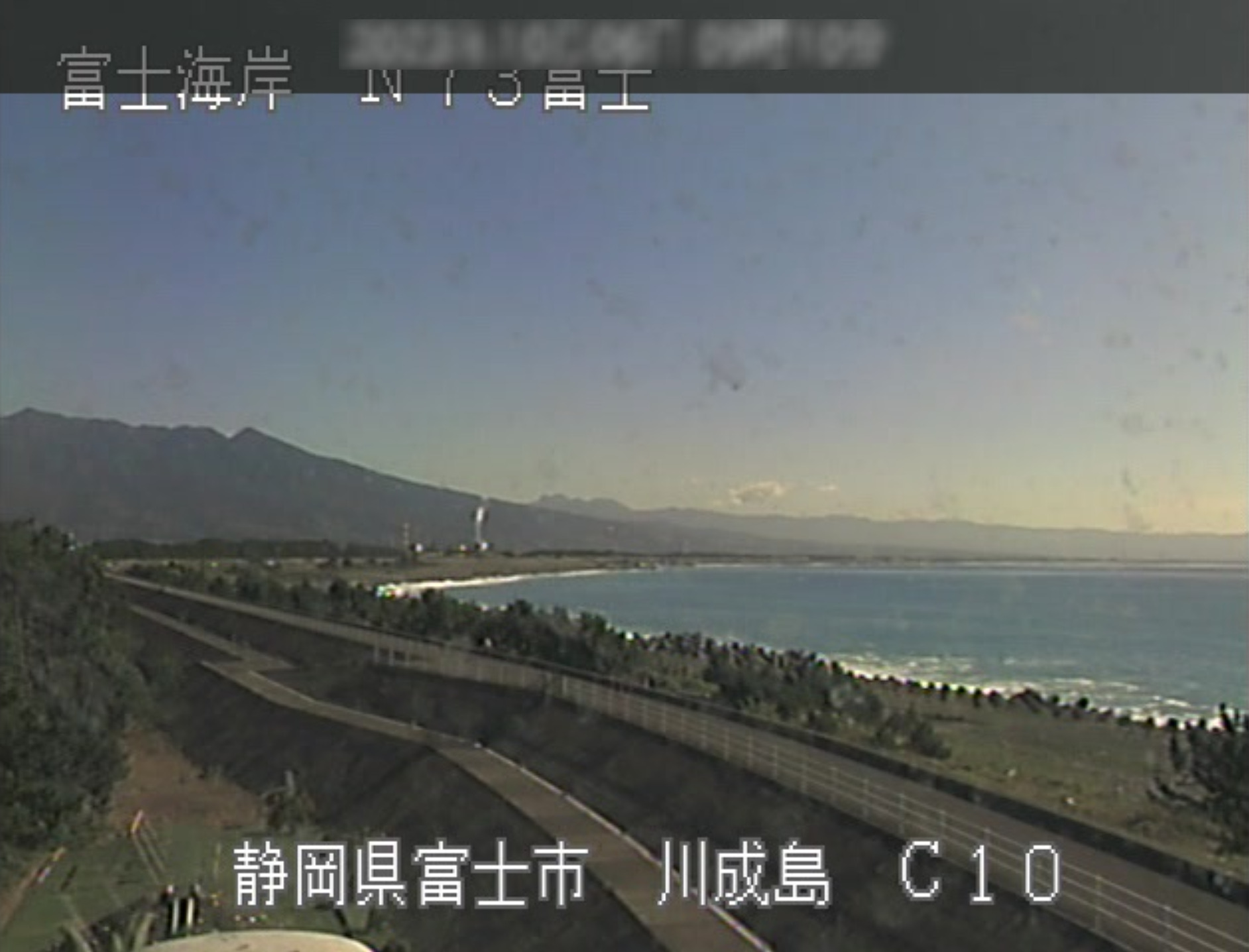 富士海岸川成島ライブカメラ(静岡県富士市川成島)
