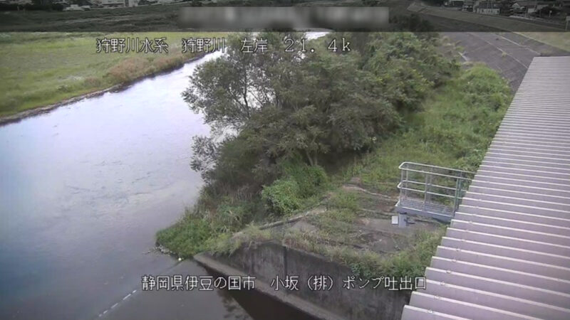 狩野川小坂排水機場ライブカメラ(静岡県伊豆の国市小坂)