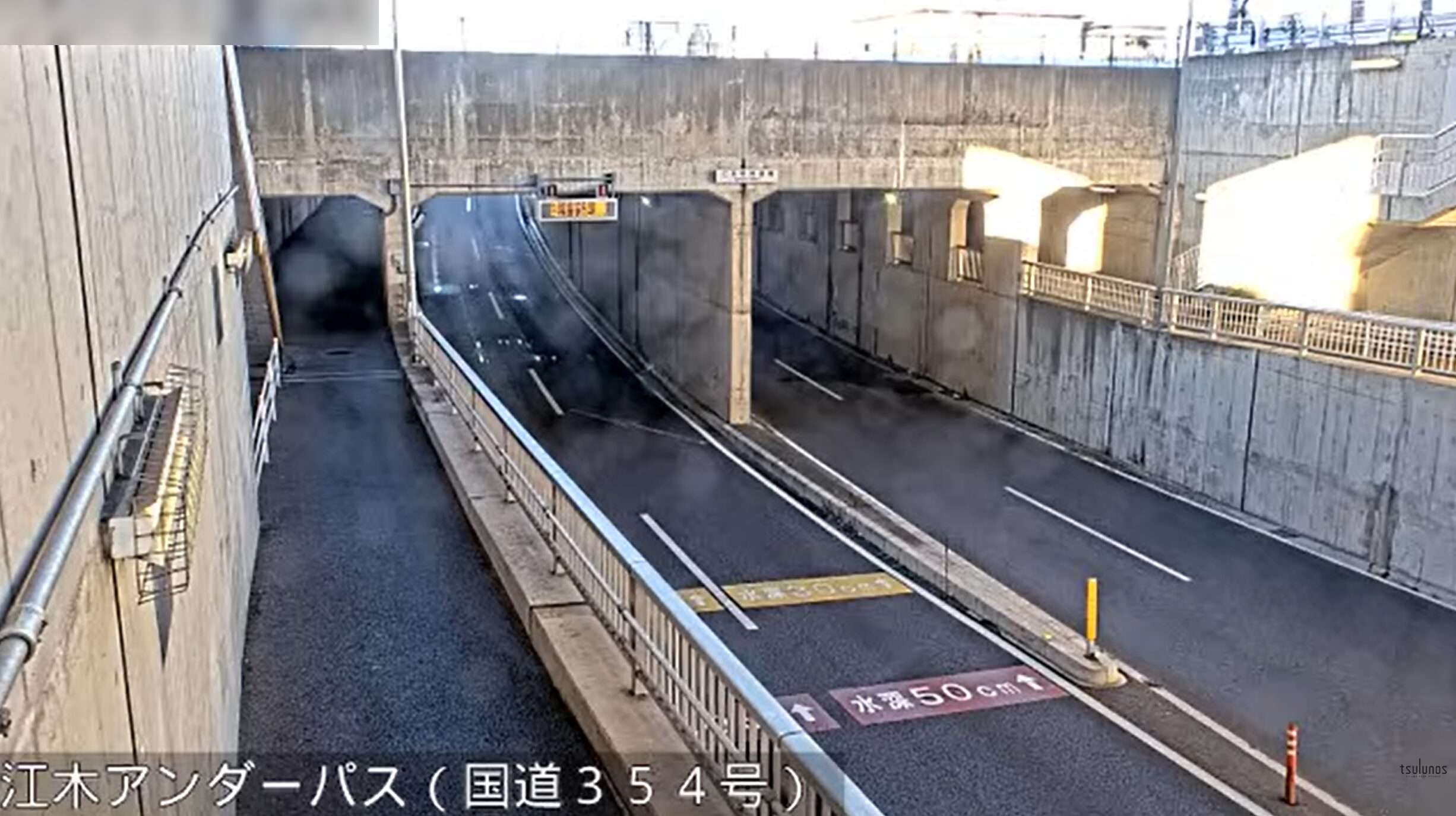 国道354号江木アンダーパスライブカメラ(群馬県高崎市江木町)