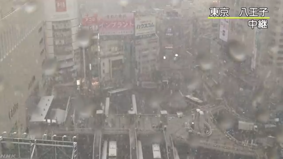NHK関東・八王子・新宿降雪積雪ライブカメラ(東京都)