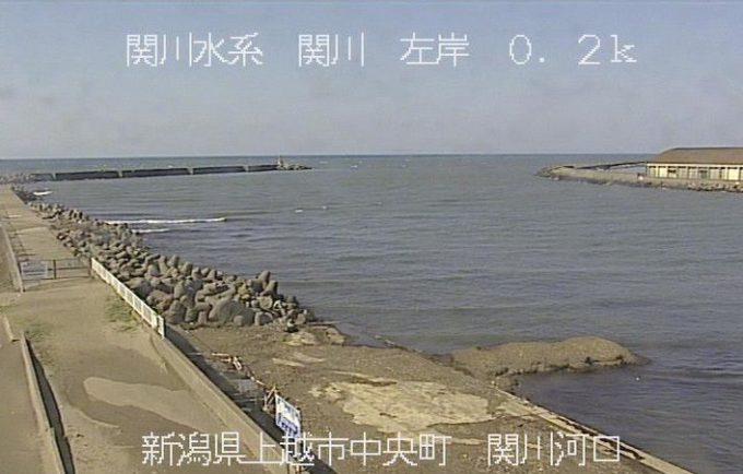 関川河口ライブカメラ(新潟県上越市中央)