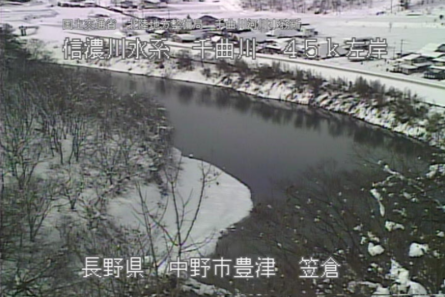 千曲川豊津笠倉ライブカメラ(長野県中野市豊津)