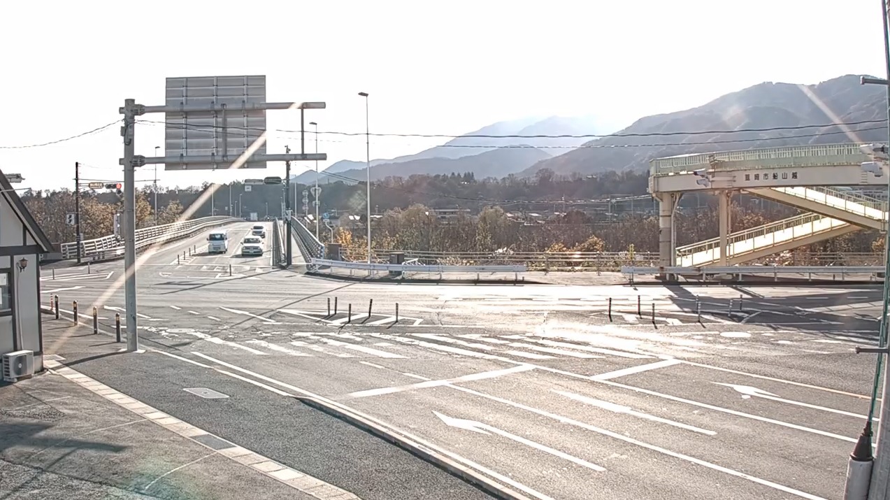 NNS国道20号船山橋北詰交差点ライブカメラ(山梨県韮崎市本町)