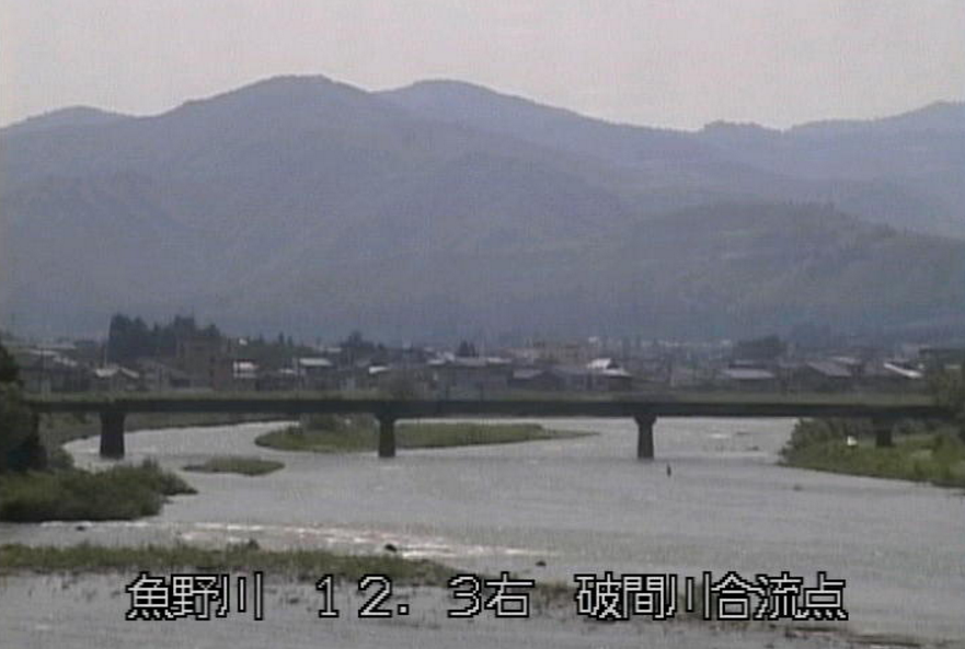 魚野川破間川合流点ライブカメラ(新潟県魚沼市田戸)