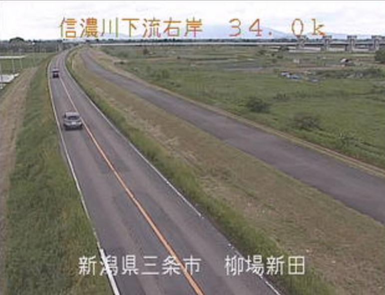信濃川柳場新田ライブカメラ(新潟県三条市柳場新田)