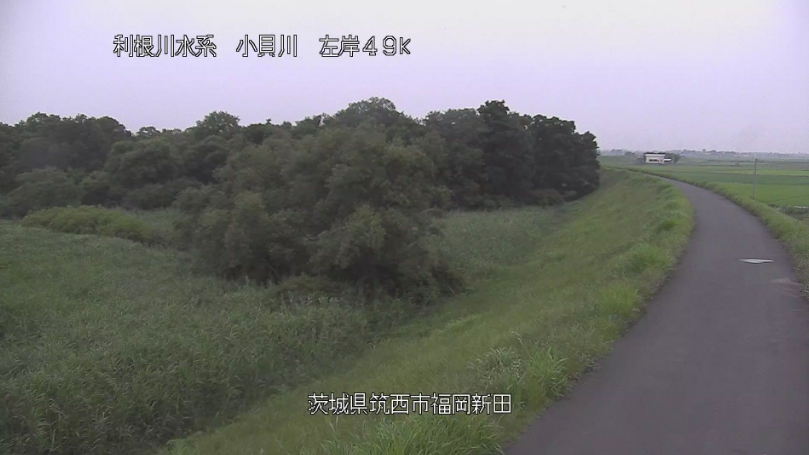 小貝川福岡新田ライブカメラ(茨城県筑西市福岡新田)