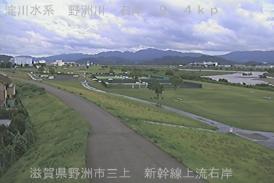野洲川東海道新幹線上流右岸ライブカメラ(滋賀県野洲市三上)