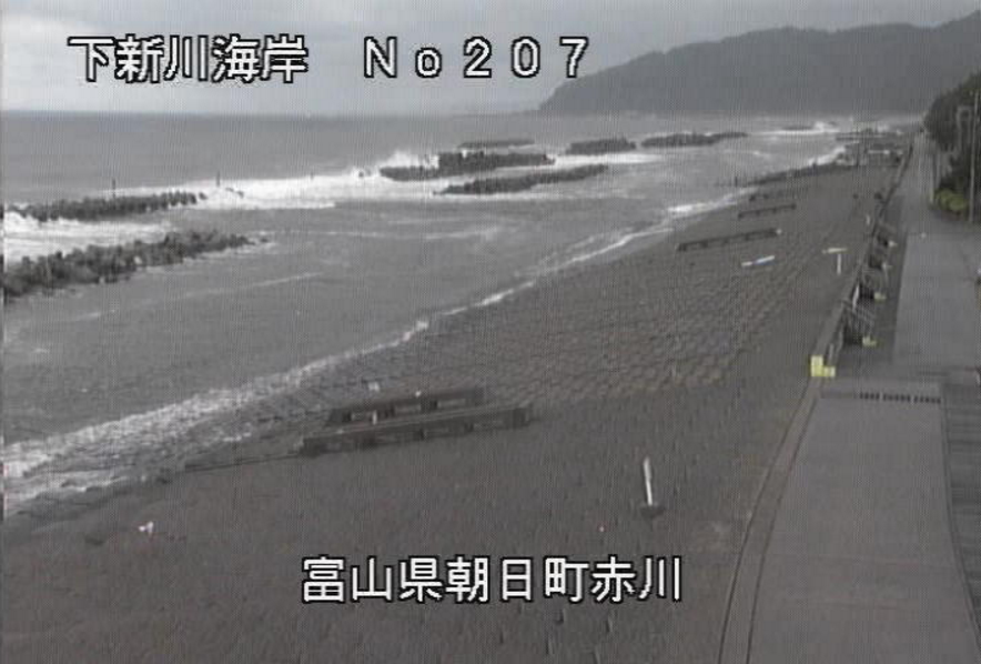 下新川海岸赤川ライブカメラ(富山県朝日町赤川)